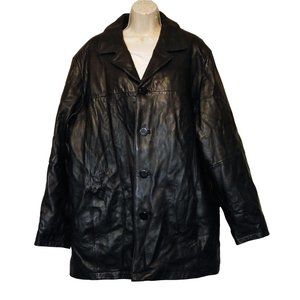 Wilsons Pelle Studio Leather Jacket XL Black Thinsulate Zip Out Liner Pockets